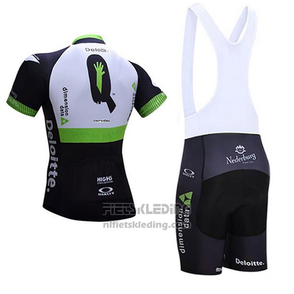 2017 Fietskleding Dimension Data Wit en Zwart Korte Mouwen en Koersbroek